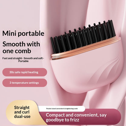 New Mini Charging Hair Straightener Comb